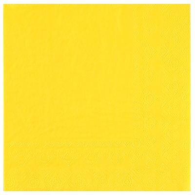 Serviette Crystal Jaune Sachet de 25 pièces 33 x 33 cm