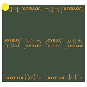 Set de table Noël chic Vert Ø 34 cm Sachet de 6 pièces