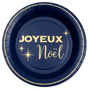 Assiette Noël Chic Marine Ø 22.5 cm Sachet de 10 pièces