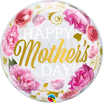 22'' M.MOTHER'S DAY PINK PEONIES BUBBLES