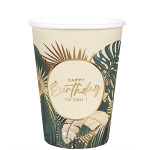 Gobelet Birthday Jungle Vert Ø 7.8 x 9.7 cm / 27cl Sachet de