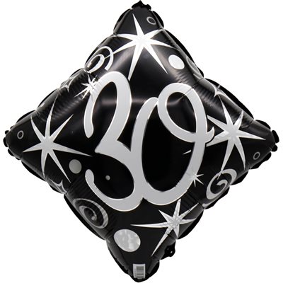 "18"" 30 Elegant Sparkles and Swirls Balloon Airise"