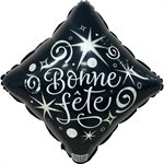 M.18" BONNE FETE  NOIR / ARGENT