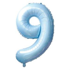 "34"" Baby Blue Number 9 Balloon"