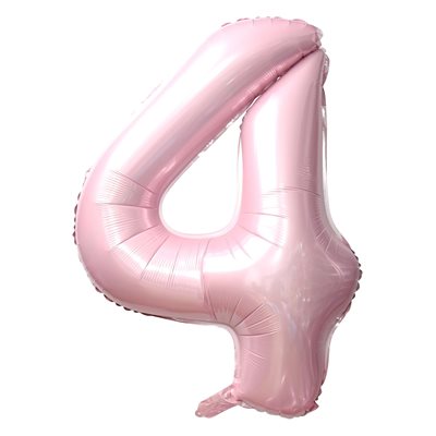 Ballon numéro 4 rose bébé de 34 po