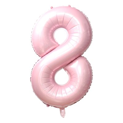 "34"" Baby Pink Number 8 Balloon"