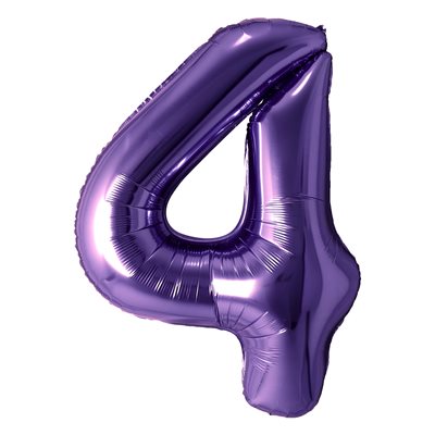 "34"" Purple Number 4 Balloon"