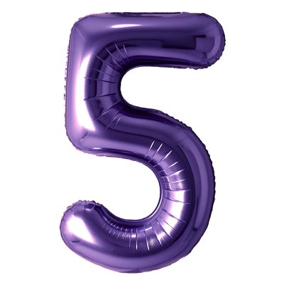 "34"" Purple Number 5 Balloon"