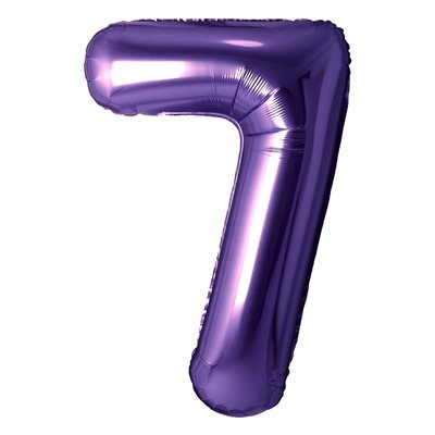 Ballon violet numéro 7 de 34 po