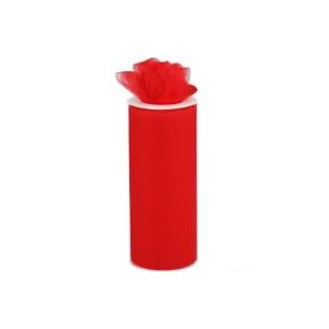 TULLE FIN - ROUGE - 6"X25VGES